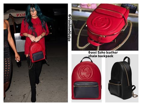 kylie jenner red gucci backpack|Kylie Jenner bags.